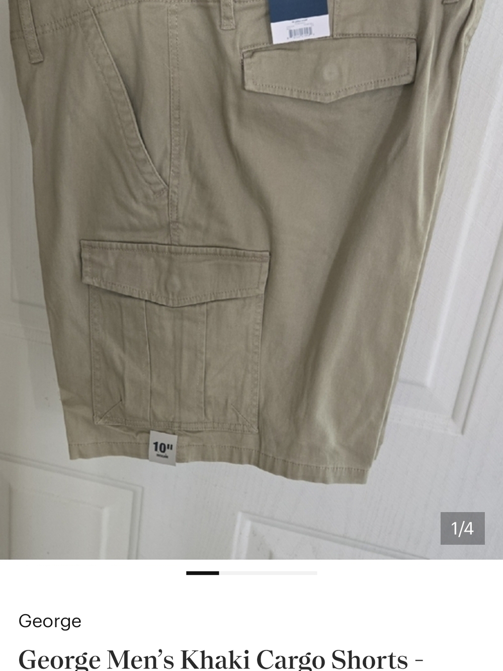 George Men's Tan Cargo Shorts with Multiple Pockets